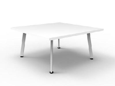 rl eternity metal leg square coffee tablewhite top white base