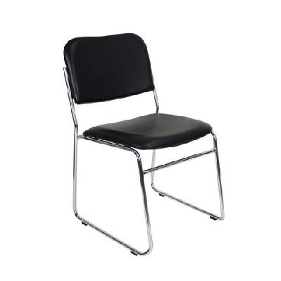 rl evo pu leather upholstered chrome sled base visitor chair