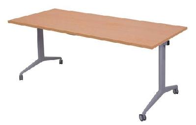 rl rapid flip top table with castors 1800w x 750d / cherry