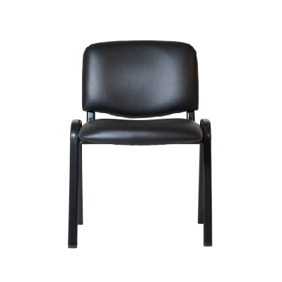 rl nova pu upholstered stackable metal 4 leg visitor chair