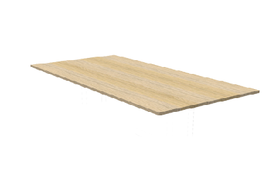 rl rapid melamine board table top white / 2100w x 750d