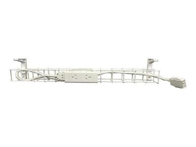 cm single tier cable management kit with interconnecting lead2 x gpo / 650mm / white