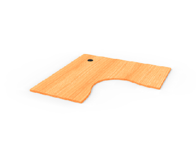 rl rapid melamine board corner desk top beech / 1800w x 1800w x 700d