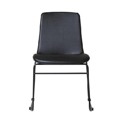 rl tempo pu leather upholstered sled base stackable visitor chair