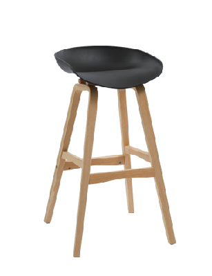 rl virgo timber leg counter stool black