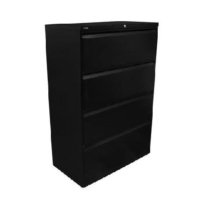 rl go lateral filing cabinets – 4 drawerblack