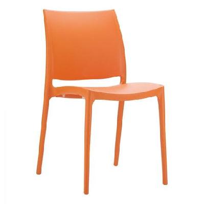 fl maya stackable hospitality outdoor chairorange
