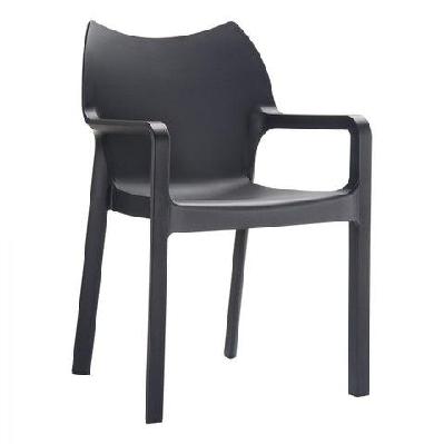 fl diva hospitality stackable outdoor chairblack