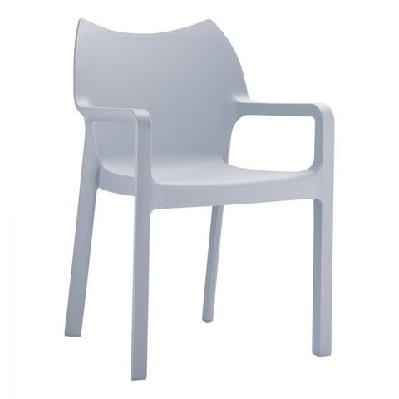 fl diva hospitality stackable outdoor chairsilver grey