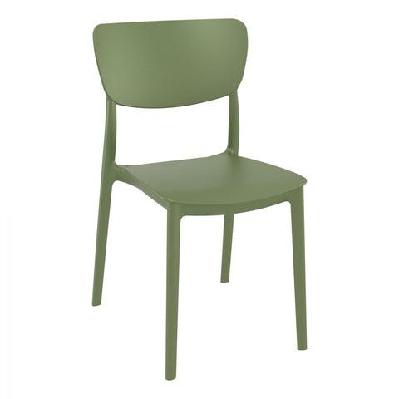 fl monna hospitality outdoor stackable chairolive green