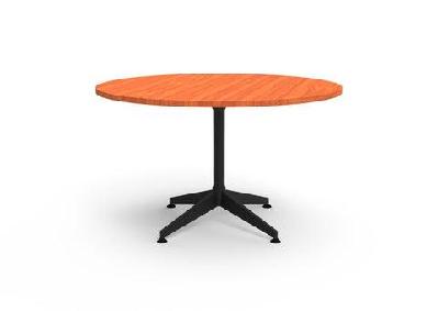 rl typhoon black base round meeting table 1200mm / beech