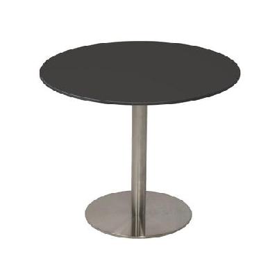 rl estilo disc base round meeting tableblack / stainless steel / 1200 dia
