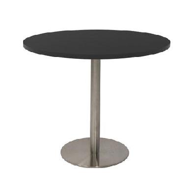rl estilo disc base round meeting tableblack / stainless steel / 900 dia