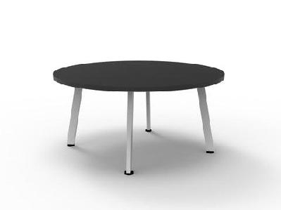 rl eternity metal leg round coffee table900dia / black top white base