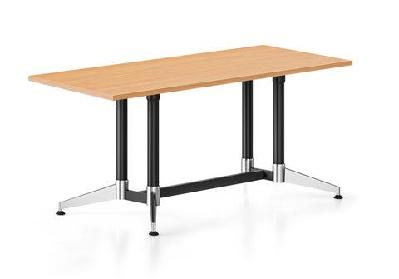 rl typhoon metal frame desk and meeting table 1800w x 750d / natural oak black legs