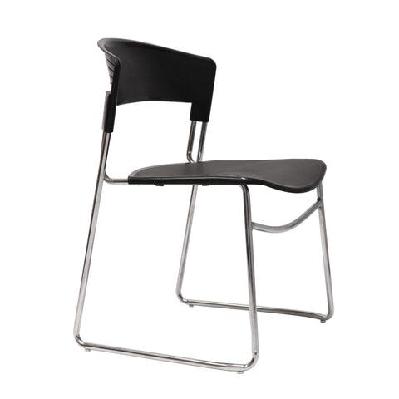 rl zola chrome sled base stackable visitor chair