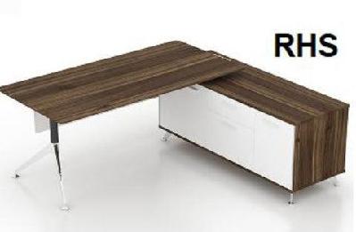 gp potenza executive desk with return1950 x 1850 x 750mm / casnan / white / rhs