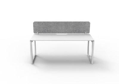rl infinity loop leg single sided workstation with grey eco panel screenw1200 x d750 / white top white base / 1 user