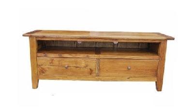 recycled elm 2 drawer entertainment unit 