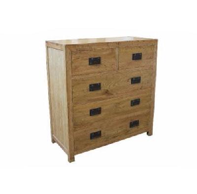 oak 5-drawer chest of drawers 