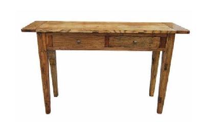 recycled elm 2-drawer hall table 