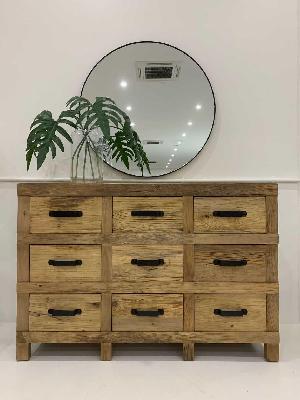 industrial iron 9 drawer sideboard 