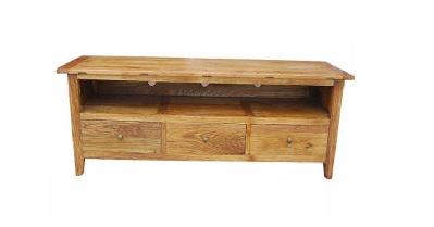recycled elm 3-drawer entertainment unit - 180cm 