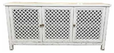 raffles recycled elm timber 3 door buffet 