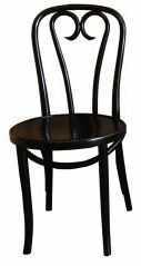 bentwood heart chair - black