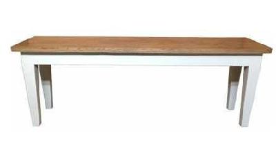 solid oak timber bench without breadboard 