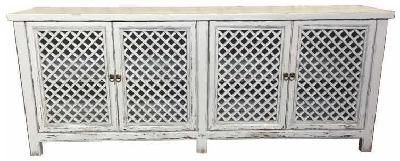 raffles recycled elm timber 4 door buffet 