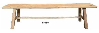 shanghai recycled elm timber bench 