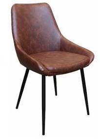 madeleine reddish brown pu chair 