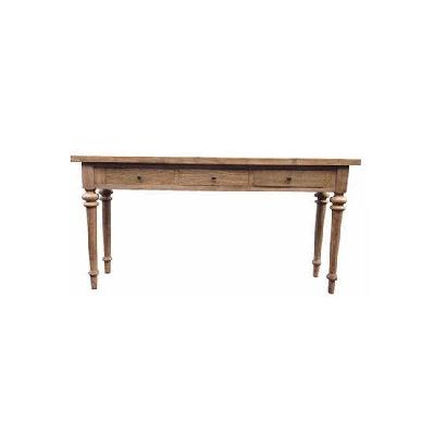 morocco recycled elm timber 3 drawer hall table 