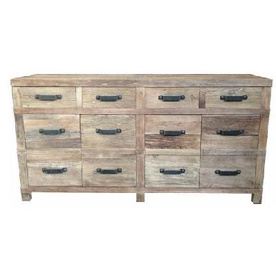 recycled elm 4-drawer 4-door sideboard 