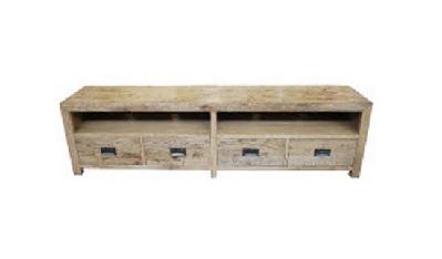 oak 4-drawer entertainment unit 