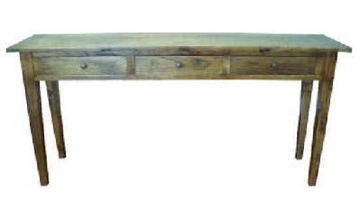 recycled elm 3-drawer hall table 