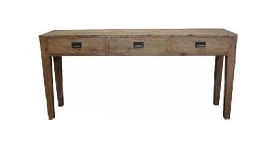 oak 3-drawer hall table 