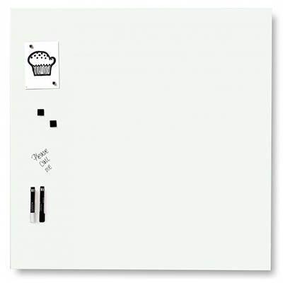 naga magnetic glassboard 1000 x 1000mm white 