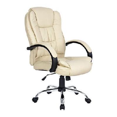 office chair gaming computer chairs executive pu leather seat beige 
