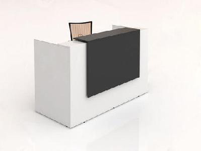 sorrento reception counter 1500w x 840d / without counter return / white/charcoal 