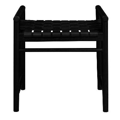 elliot single seater bench with genuine leather natural 
