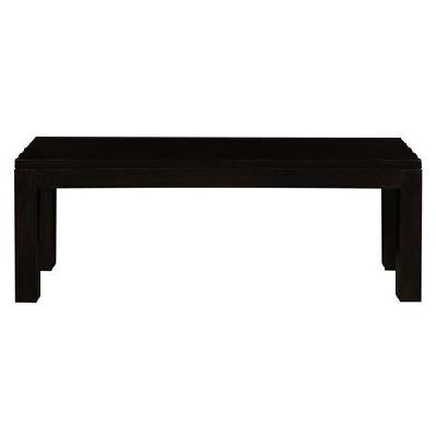 amsterdam solid mahogany bench 120 x 35cm chocolate 
