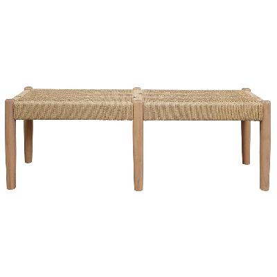 kelly loom oak bench 2-seater bench black 