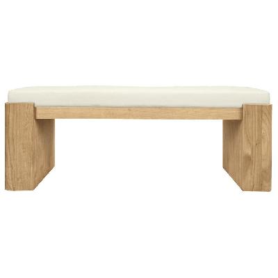 adelle solid mindi timber bench - small natural 