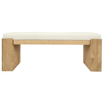 adelle solid mindi timber bench - small almond 