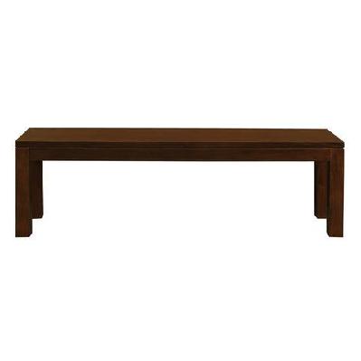 amsterdam solid mahogany timber bench 150 x 35 cm chocolate 
