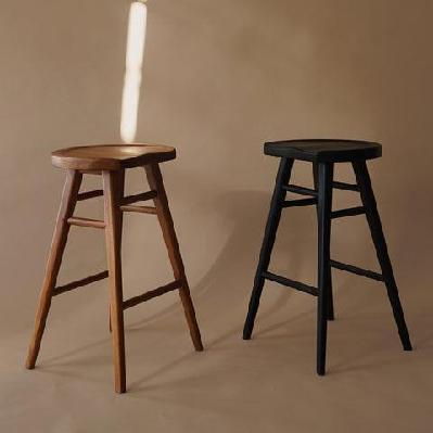 scandinavian solid mahogany timber kitchen counter stool black 