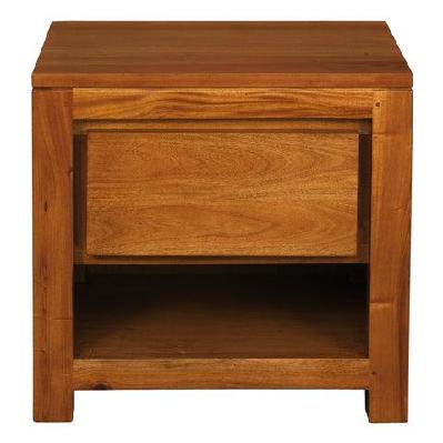 amsterdam 1 drawer bedside table light pecan 