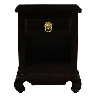 dynasty 1 drawer bedside table mahogany 